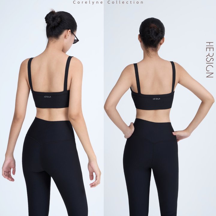 HERSIGN Set tập yoga nữ cao cấp Đồ tập gym pilates nữ Áo bra quần legging SET202 BST HERSIGN CORELYNE