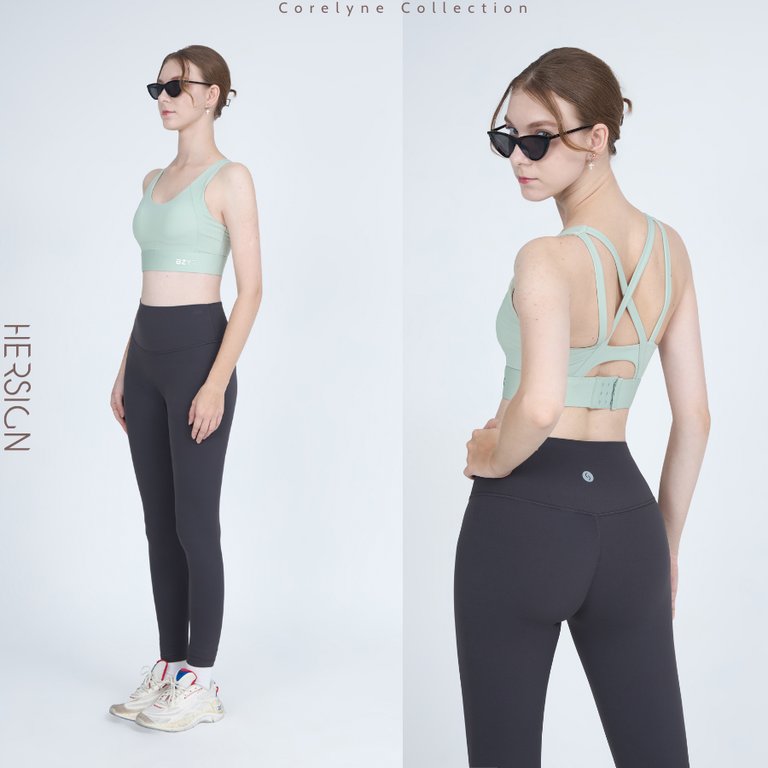 HERSIGN Đồ tập gym nữ Set tập yoga nữ Áo bra quần legging thể thao cao cấp SMIX7L39A BST HERSIGN CORELYNE