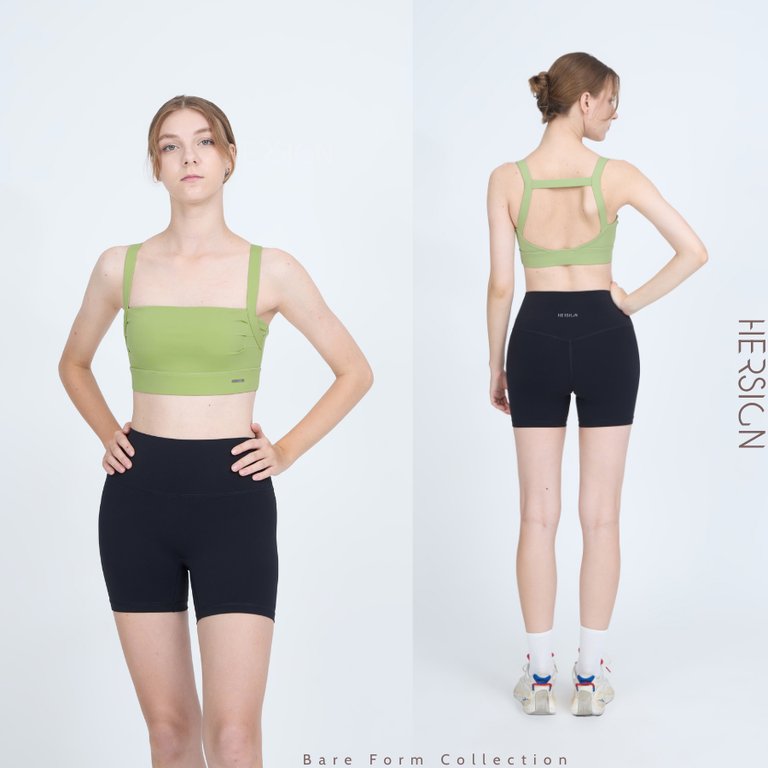 HERSIGN Set đồ tập yoga nữ mùa hè Set tập gym nữ Áo bra quần short  SMIX13N38A BST HERSIGN Bare Form